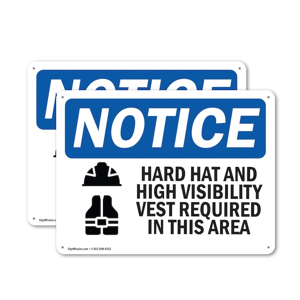 Signmission 18 in Height, 24 in Width, Plastic, Rectangle OS-2PACK-NS-P-1824-L-13231 - main